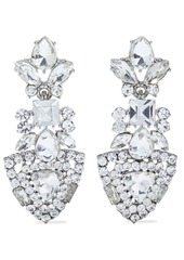 Kenneth Jay Lane Woman Rhodium-plated Crystal Earrings Silver