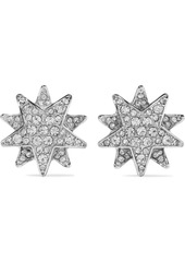 Kenneth Jay Lane Woman Rhodium-plated Crystal Earrings Silver
