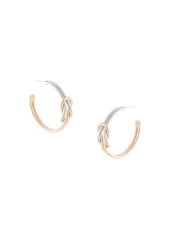 Kenneth Jay Lane knotted two-tone hoop earrings