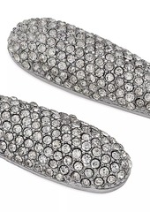 Kenneth Jay Lane Pavé Silvertone Teardrop Earrings