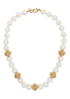 Kenneth Jay Lane pearl-detail bead-chain necklace