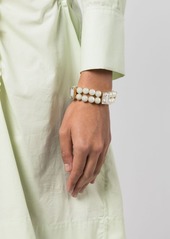 Kenneth Jay Lane pearl-detailing crystal-embellished bracelet