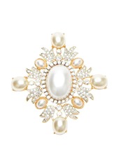 Kenneth Jay Lane pearl-embellished brooch