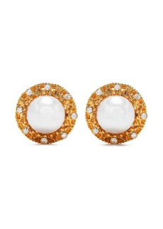 Kenneth Jay Lane pearl-embellished clip-on earrings