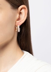 Kenneth Jay Lane pearl-embellished double hoop earrings