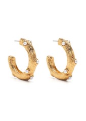 Kenneth Jay Lane pearl-embellished hoop earrings