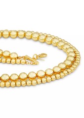 Kenneth Jay Lane Polished Goldtone Two-Row Beaded Necklace