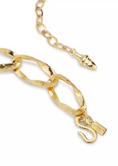 Kenneth Jay Lane Satin Goldtone Textured Link Necklace