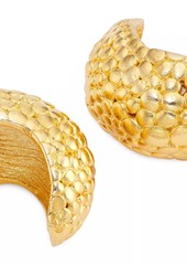 Kenneth Jay Lane Scaly Textured 22K Gold-Plated Hoop Earrings