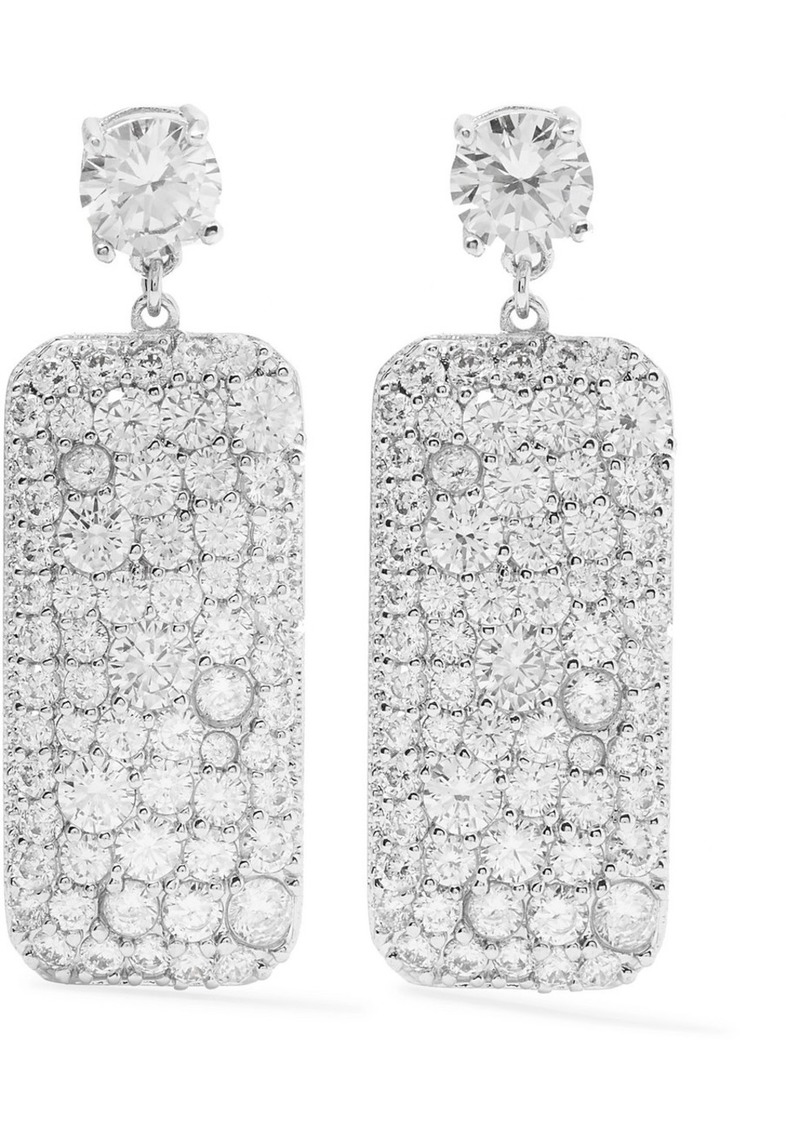 Silver-tone Crystal Earrings