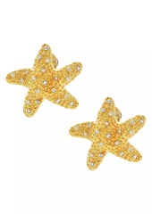 Kenneth Jay Lane Starfish 22K Gold-Plate & Faux Crystal Earrings