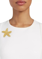 Kenneth Jay Lane Starfish 22K Gold-Plate & Faux Crystal Pin