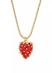 Kenneth Jay Lane Strawberry Goldtone Pendant Necklace