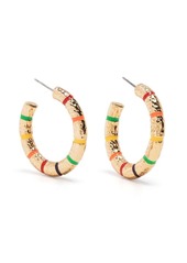 Kenneth Jay Lane striped hoop earrings