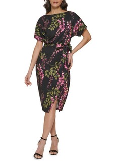 Kensie Floral Faux-Wrap Dress