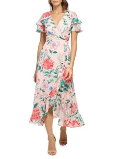Kensie Floral Ruffle Midi Dress
