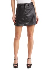 Kensie 5-Pocket Miniskirt in Black Pu at Nordstrom Rack