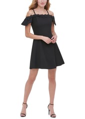 kensie Applique-Detail Fit & Flare Dress