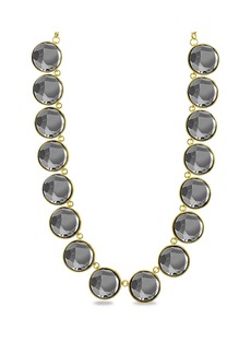Kensie Charcoal Circle Stone Necklace - Charcoal