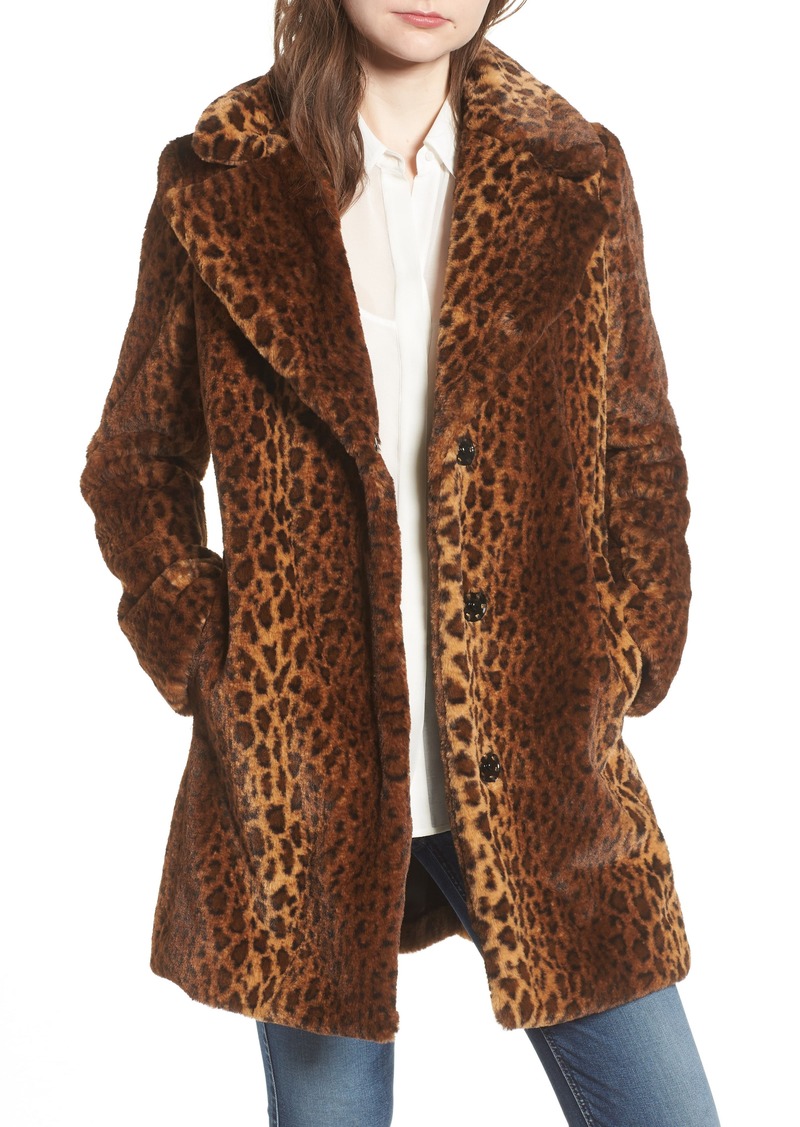 kensie reversible faux fur coat