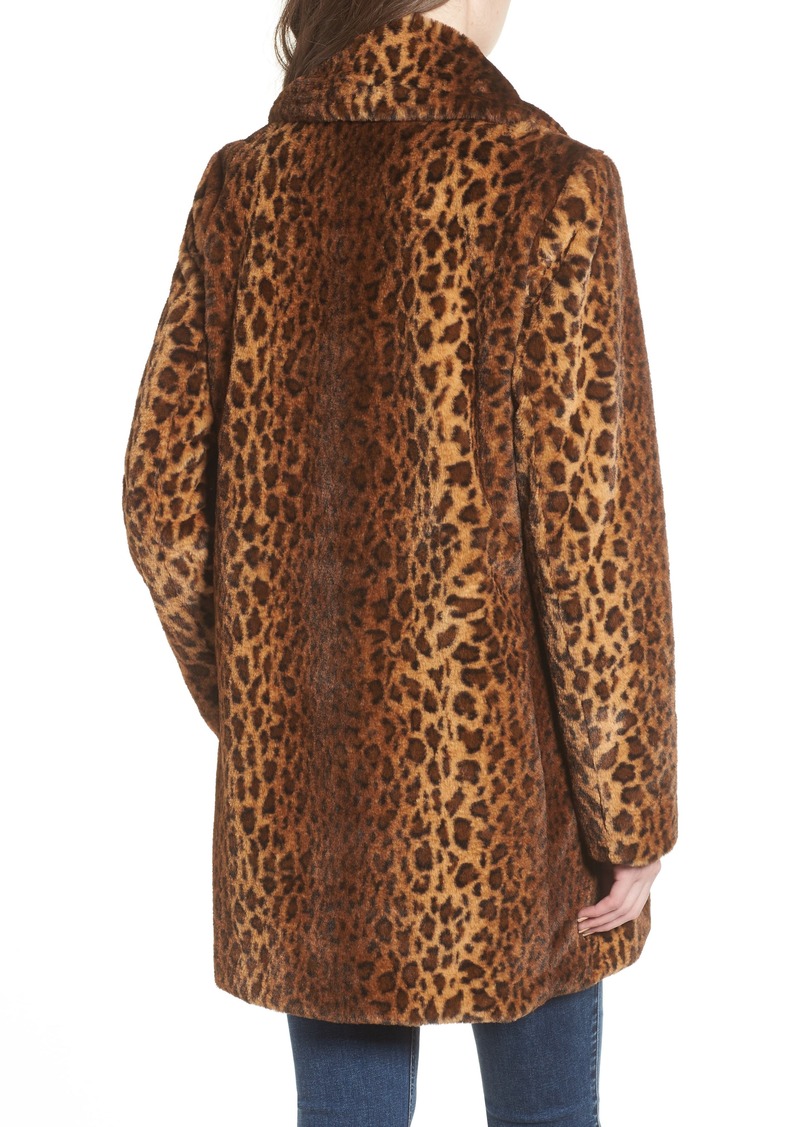 kensie reversible faux fur coat