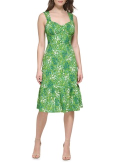 Kensie Floral Sweetheart Maxi Dress in Green Multi at Nordstrom Rack