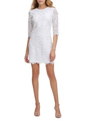 Kensie Lace Sheath Dress in White at Nordstrom Rack
