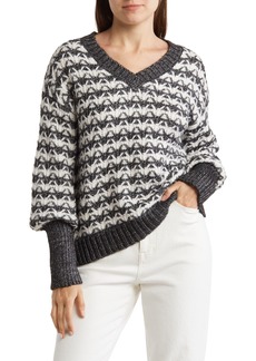 Kensie Long Sleeve Knit Sweater in Grey at Nordstrom Rack