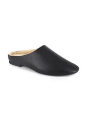 kensie Nathaly Faux Shearling Lined Mule in Black Faux Leather at Nordstrom