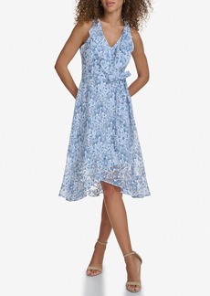 Kensie Two-Tone Lace Dress in Blue Multi at Nordstrom Rack