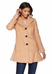 kensie Women's Casual Thigh Length Button Closure Wool Coat