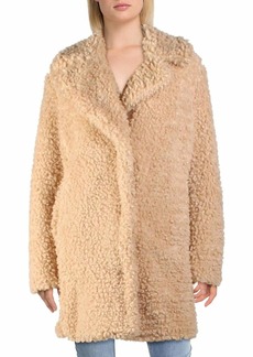 kensie Women's Faux Fur Reversible Coat  L