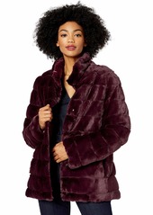 Kensie Women's Faux Fur Reversible Coat  L