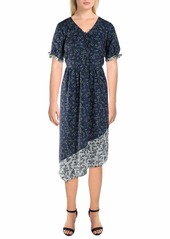 Kensie Women's Nostalgic Blooms Midi Dress  Extra Large