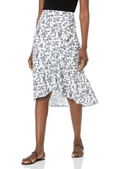 kensie Women's Nostalgic Blooms Midi Skirt  Extra Large