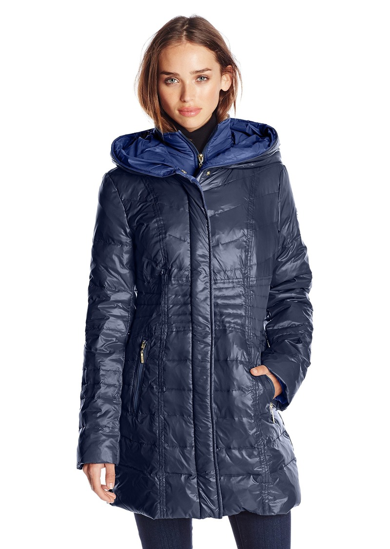 packable down coat with hood
