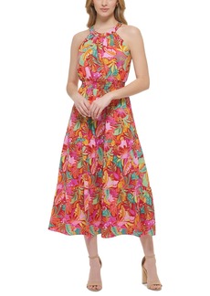 kensie Women's Printed Halter Midi Dress