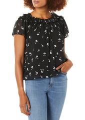kensie Women's Scattered Blossoms Top  XS
