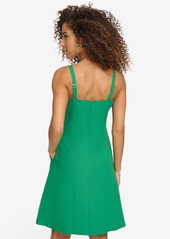 kensie Women's V-Neck Sleeveless Sheath Dress - Green