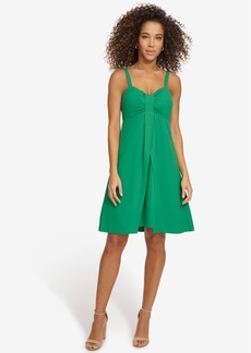 kensie Women's V-Neck Sleeveless Sheath Dress - Green