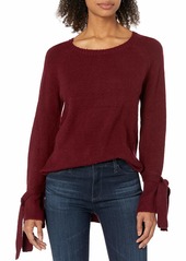 kensie Women's Warm Touch Bow Sleeve Sweater  M