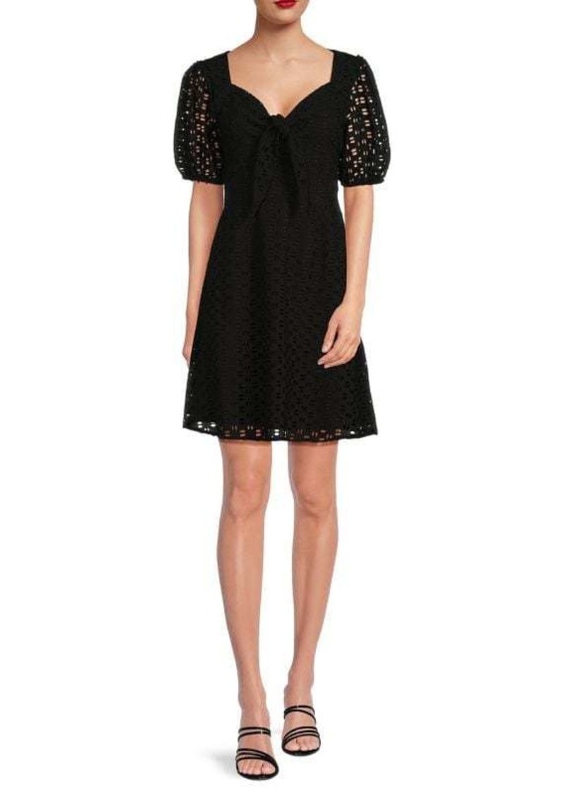 Kensie Puff Sleeve Lace Mini Dress