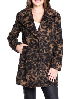Kensie Leopard Print Coat