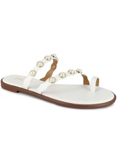 Kensie MALTESE Womens Faux Leather Toe Loop Strappy Sandals