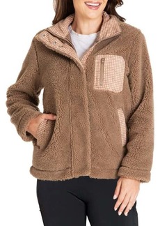 Kensie Missy Faux Shearling Zip Front Jacket