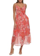 Kensie Paisley Sleeveless Midi Dress