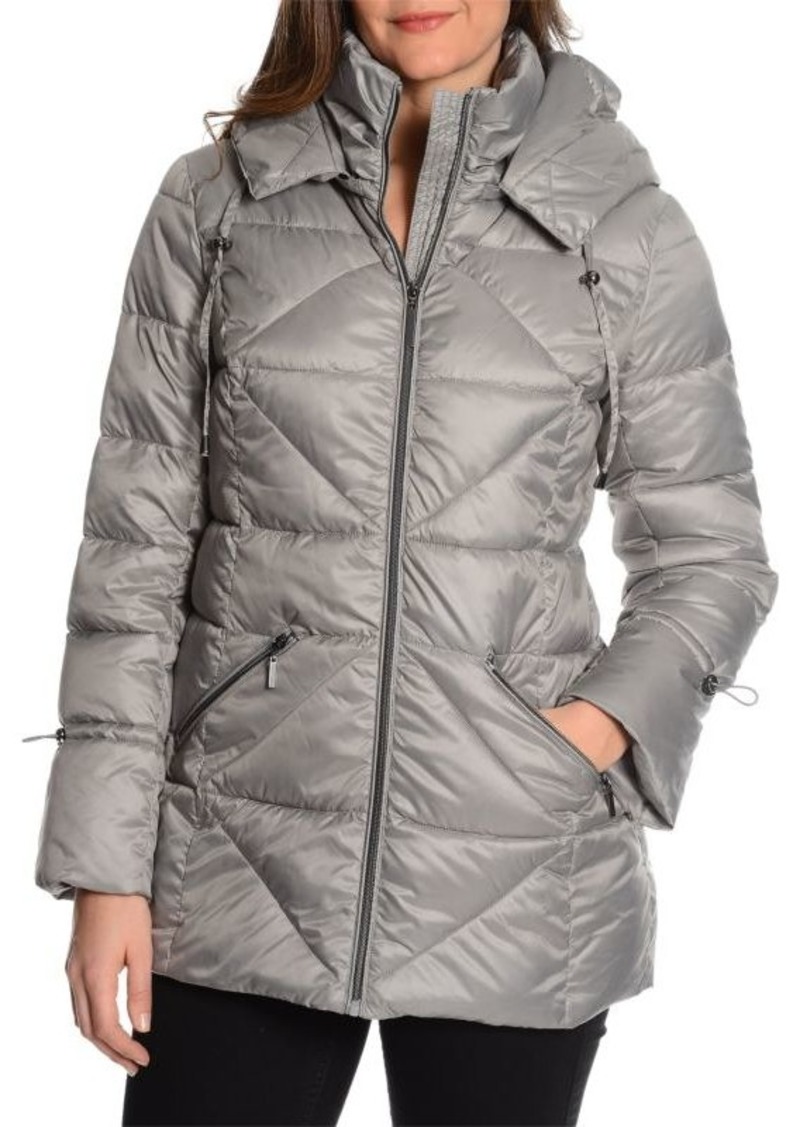 Kensie Quilted Hooded Puffer Jacket