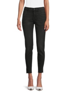 Kensie Raw Hem High-Rise Skinny Jeans