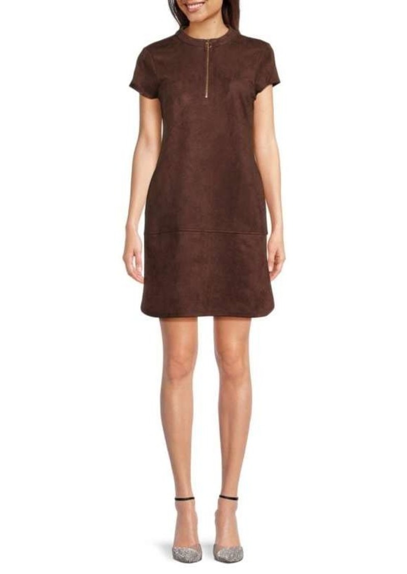 Kensie Sueded Scuba Shift Dress