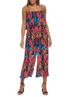 Kensie Tropical Print Cropped Jumpsuit